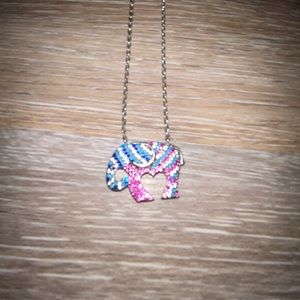 Colorful elephant necklace